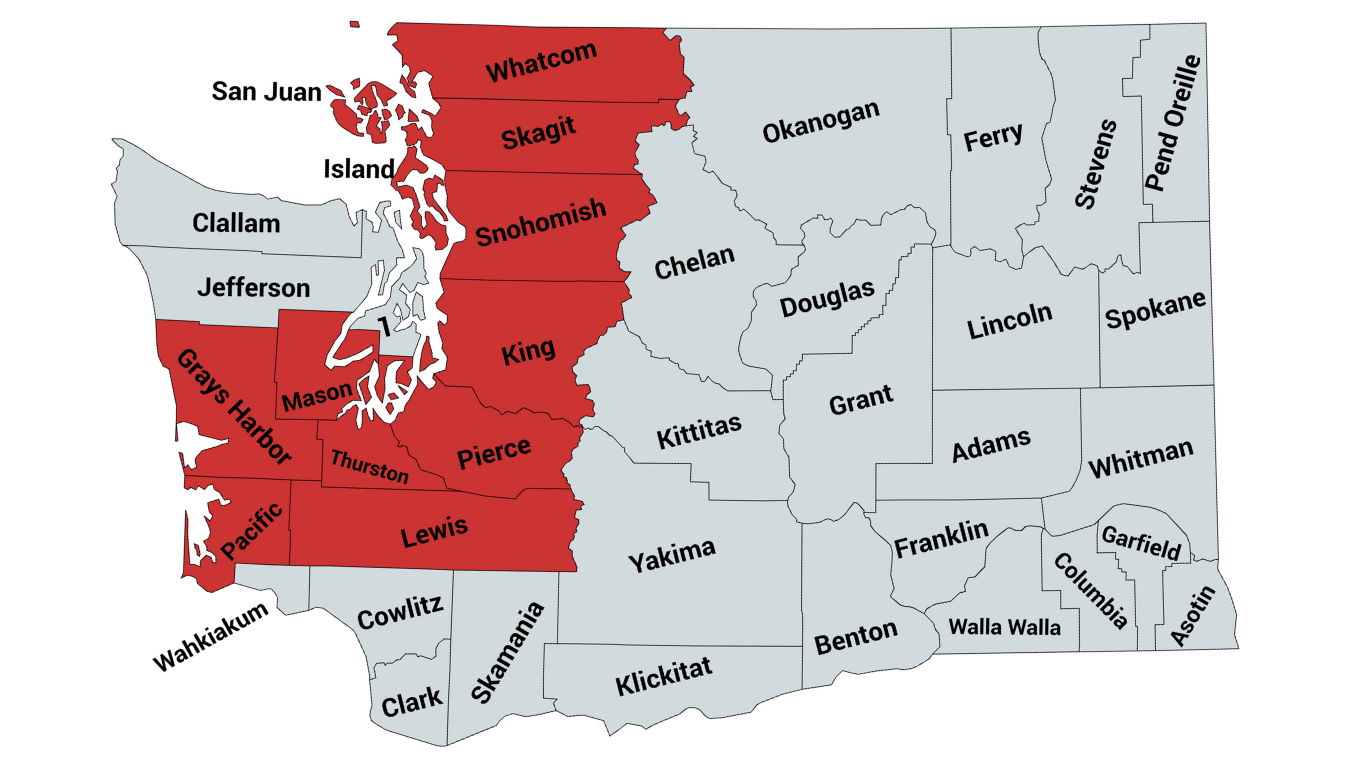 Western Washington Food Systems Partnership County Map